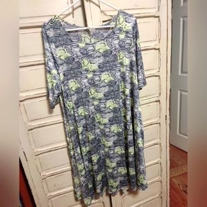 Awesome Snakeskin Print Dress with Pockets